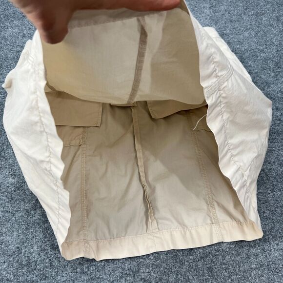 Eddie Bauer Khaki Skirt Womens 8 Snap Button Drawstring Cotton Nylon Outdoor - Picture 9 of 13
